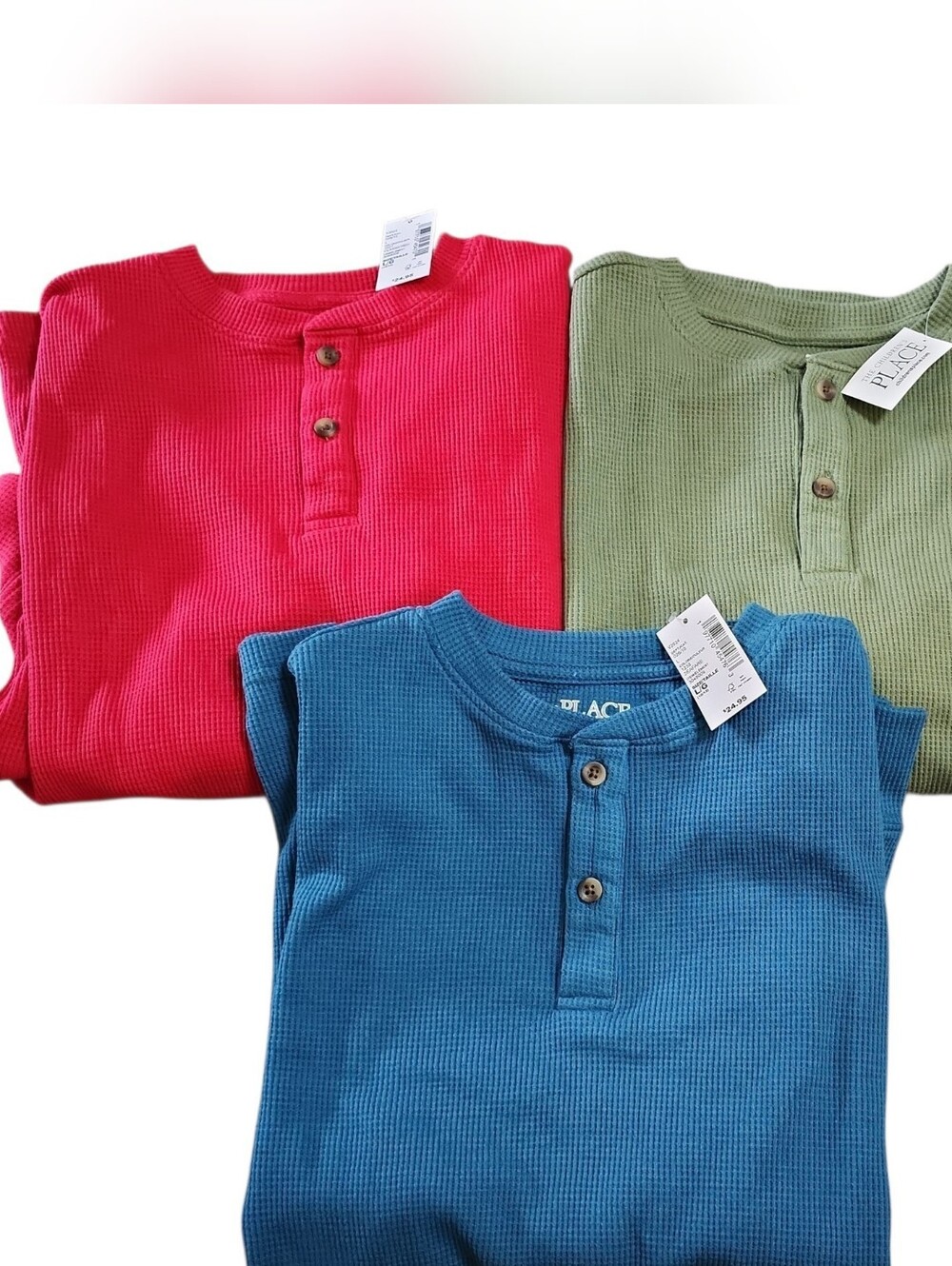 The Childrens Place Boys Waffle Knit Long Sleeve Top Nwt Size 10/12